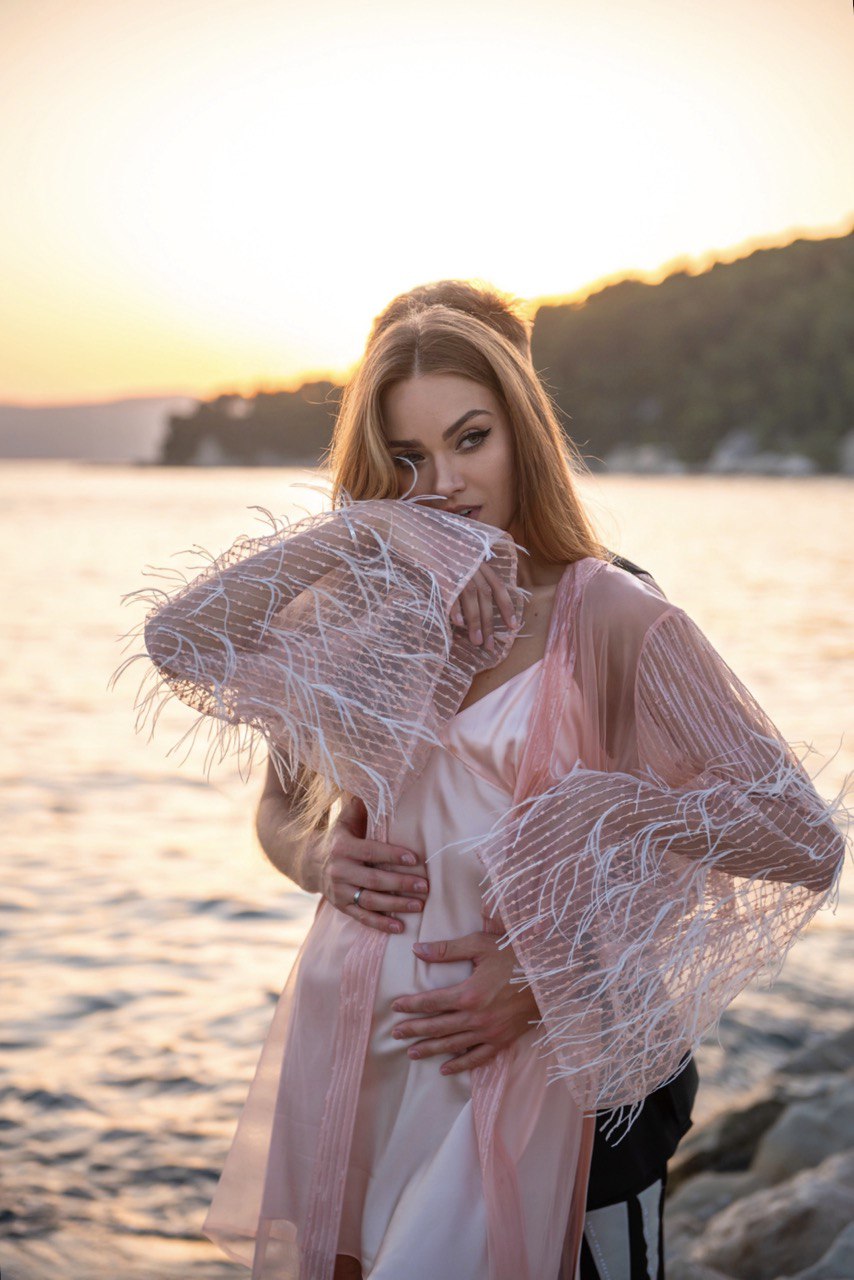 Pink boudoir robe